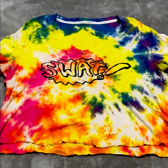 Tops - “SWAT!” Tie Dye Crop top
